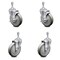 Service Caster 5 Inch Gray Polyurethane Wheel Swivel 10mm Threaded Stem Caster Brakes, 2PK SCC-TS20S514-PPUB-TLB-M1015-2-S-2 - alternate 1